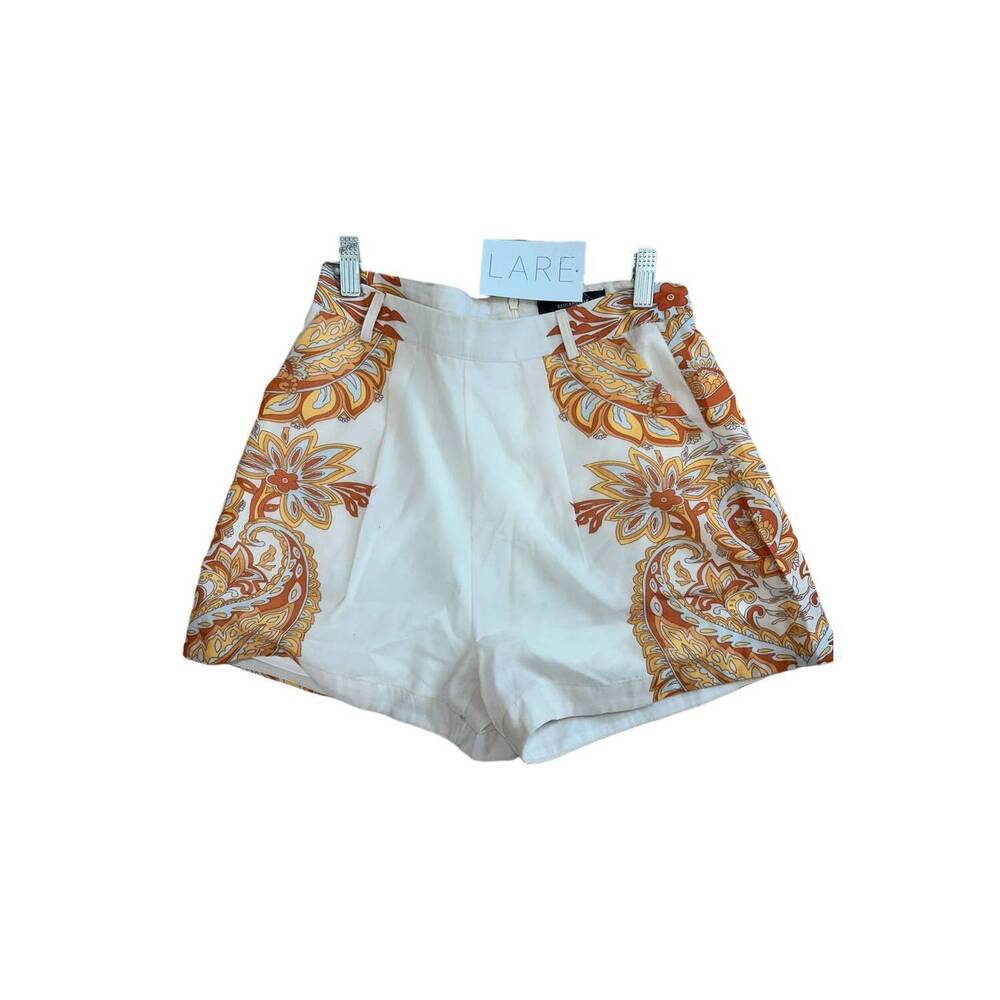 NEW BEULAHSTYLE women's floral shorts in white/orange